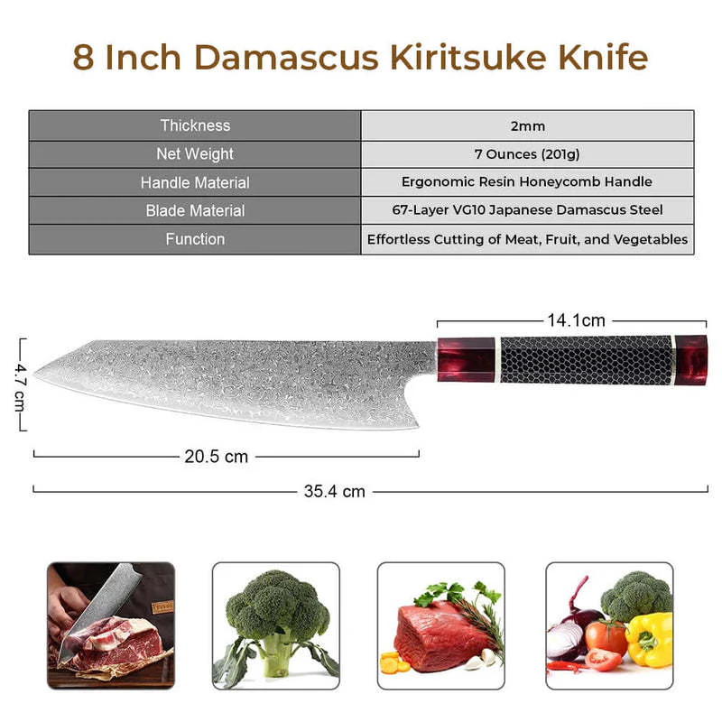 KIRITSUKE - VG10 HONEYCOMB KASUMI™ - Image 8
