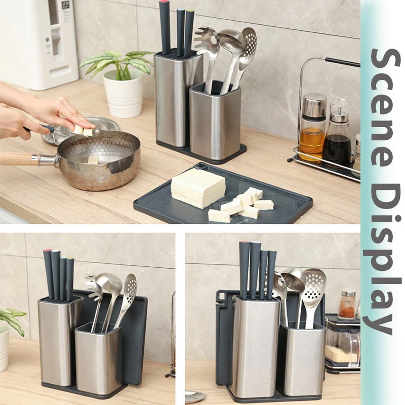 UNIVERSAL KNIVES HOLDER STAINLES STEEL BLOCK KASUMI™ - Image 3